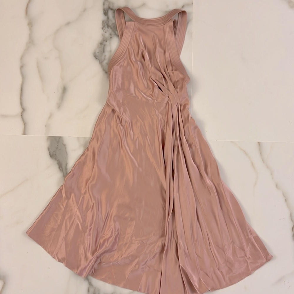 Reiss Rita Halter Neck Satin Midi Dress - Picture 4 of 6